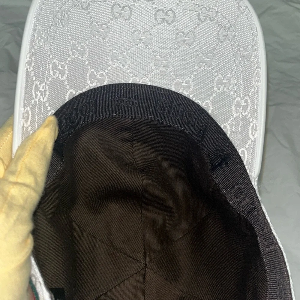 Gucci white Monogram Baseball Cap - Picture 4 of 7